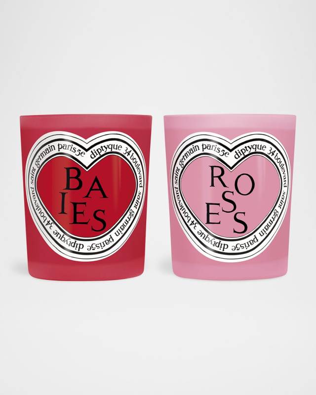 Limited Edition Valentines Baies and Roses Duo Scented Candles, 2 x 6.7 oz.